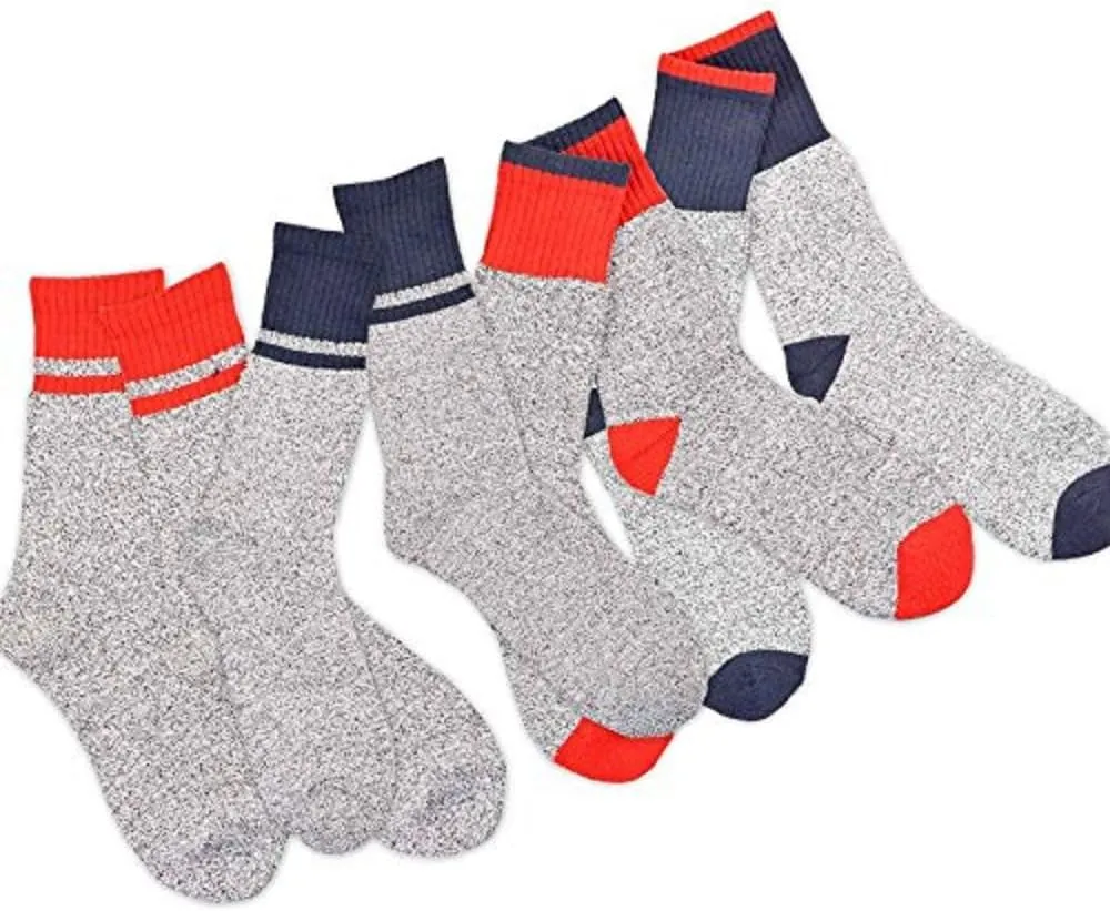 Eco Friendly Heavy Weight Recyled Cotton Winter Thermal Boot Socks Multi Pair for Women Men