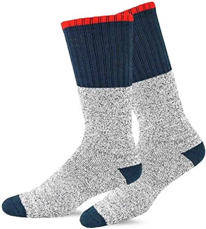 Eco Friendly Heavy Weight Recyled Cotton Winter Thermal Boot Socks Multi Pair for Women Men