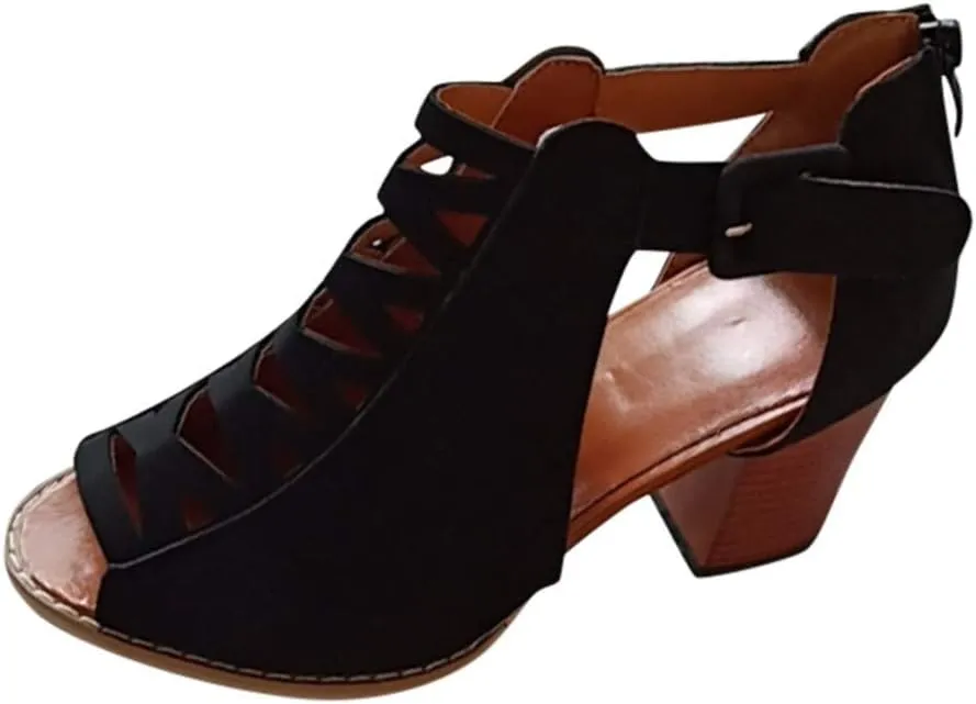 Eduavar Wedge Sandals for Women, Sandals Women Dressy Summer Beach Sandals Lace Trim Ring Toe Floral Flat Sandals