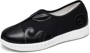 Embroidered Traditional Chinese Dragon Slip-On Canvas Loafers for Men - Comfortable and Stylish Casual Walking Shoes with Non-Slip Rubber Sole, Ideal for Everyday Wear Kung Fu shoes