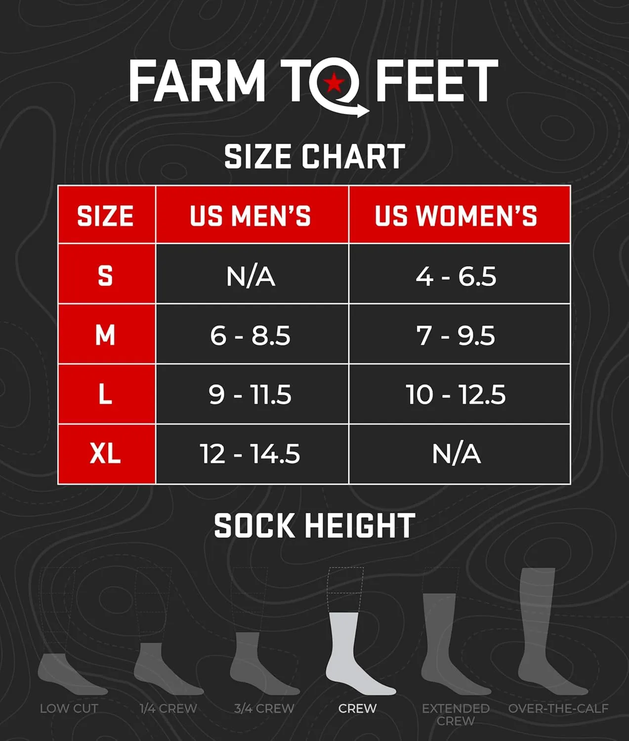 Farm to Feet Unisex Boulder Medium Weight Merino Wool Hiking Crew Socks
