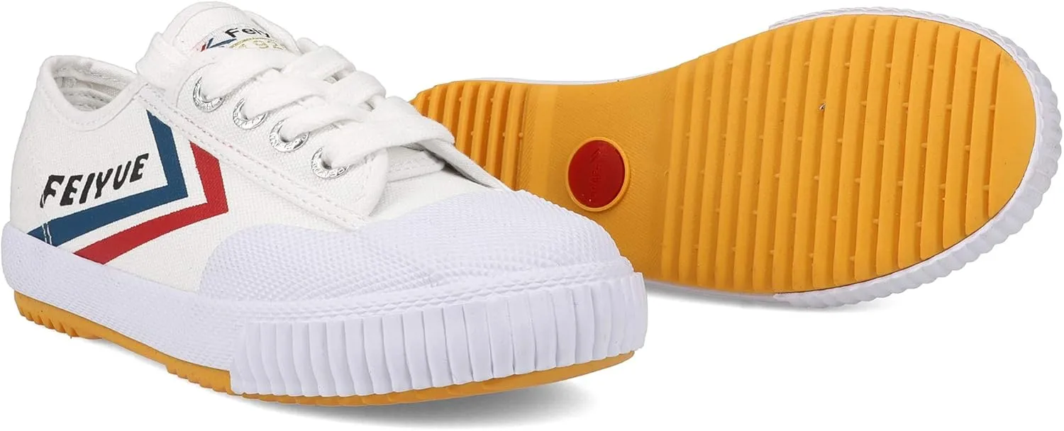 FEIYUE Fe Lo 1920 Kids Cotton Lace Shoes, Unisex Low Top Childrens Sneakers for Martial Arts, Parkour, and Great for Every Day Casual Wear