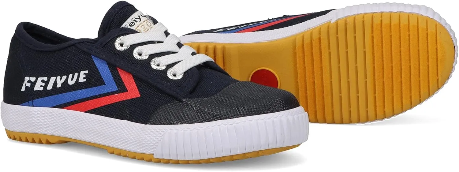 FEIYUE Fe Lo 1920 Kids No-Tie Elastic Lace Shoes, Unisex Low Top Childrens Sneakers for Martial Arts, Parkour, and Great for Every Day Casual Wear