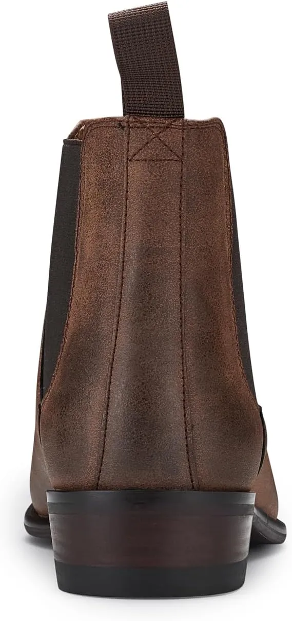 Ferro Aldo Alejandro MFA606326 Mens Memory Foam Casual High Western Buckle Strap Ankle Dress Boots