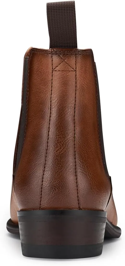 Ferro Aldo Alejandro MFA606326 Mens Memory Foam Casual High Western Buckle Strap Ankle Dress Boots