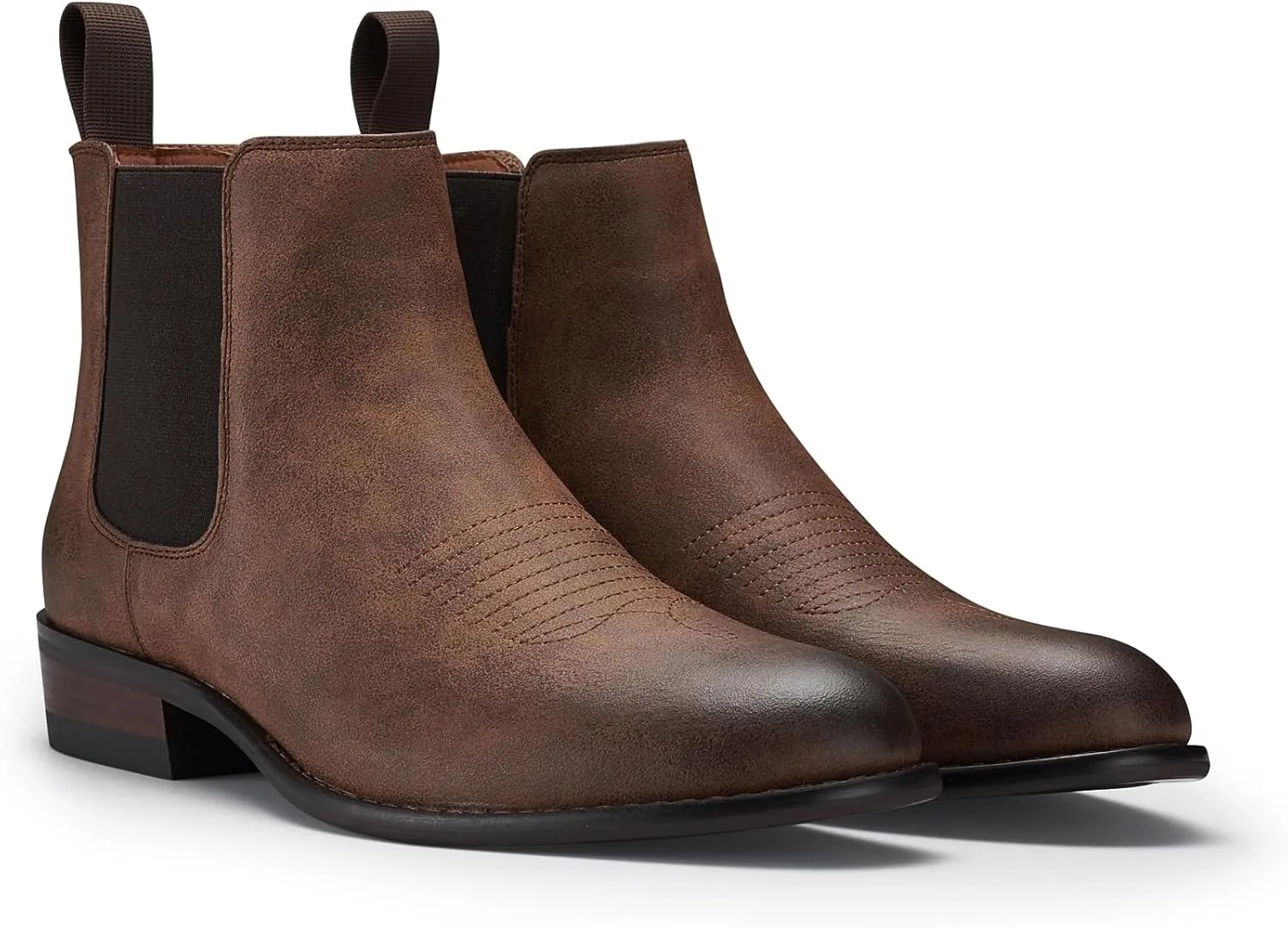Ferro Aldo Alejandro MFA606326 Mens Memory Foam Casual High Western Buckle Strap Ankle Dress Boots