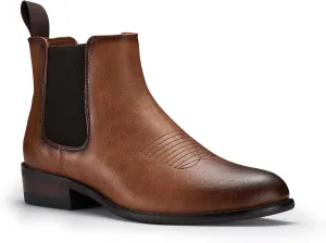 Ferro Aldo Alejandro MFA606326 Mens Memory Foam Casual High Western Buckle Strap Ankle Dress Boots