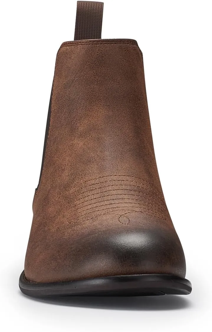 Ferro Aldo Alejandro MFA606326 Mens Memory Foam Casual High Western Buckle Strap Ankle Dress Boots
