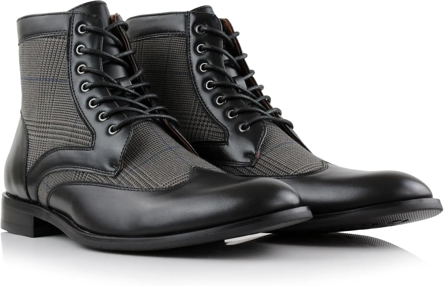 Ferro Aldo Gideon MFA806087 Men's Wing-Tip Plaid Dress Boots