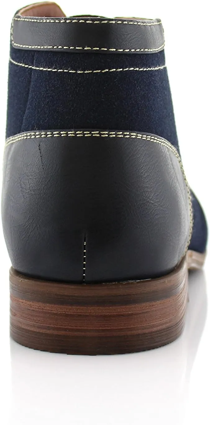 Ferro Aldo Raymond MFA806031 Mens Casual Brogue Mid-Top Lace-Up Uniform Dress Boots