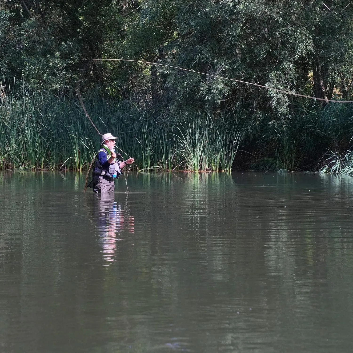Fishing Waders for Men Women, Breathable Waist Wader Pants Fishing Waders with Boots, Waterproof Bootfoot Waders