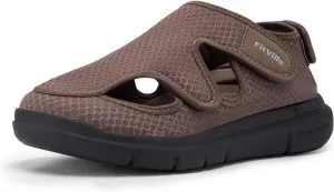 FitVille Diabetic Sandals for Men Extra Wide Diabetic Shoes for Swollen Feet Walking Sandals for Elderly Foot Pain Relief for Plantar Fasciitis