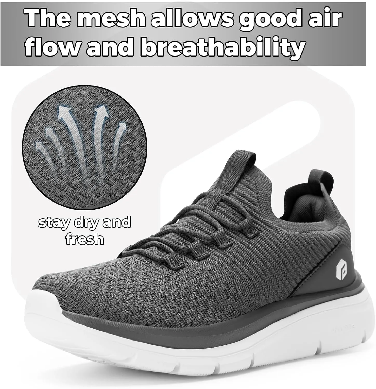 FitVille Extra Wide Slip on Shoes for Men, Lightweight and Breathable Mens Wide Slip on Shoes Max Cushioning