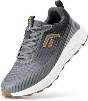 FitVille Extra Wide Walking Shoes for Men Orthopedic Trail Running Shoes Sneakers for Plantar Fasciitis Foot Pain Relief