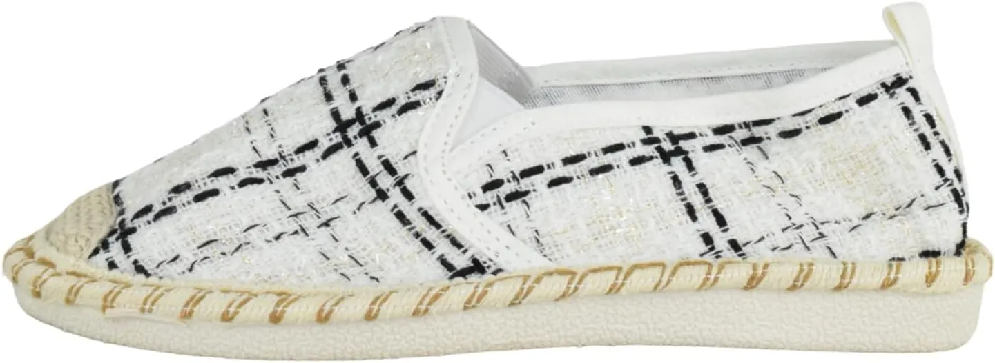 Forever Flat Women Shoes Canvas Slip-On Loafers Espadrilles Jute Style Breathable Knit Fabric Light Weight See Through Pledge
