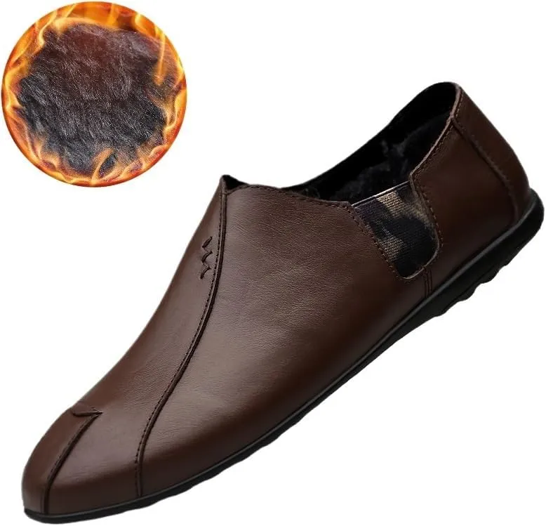 Formal Shoes for Men Vegan Pu Leather Slip-on Pointed Toe Wedding Loafers