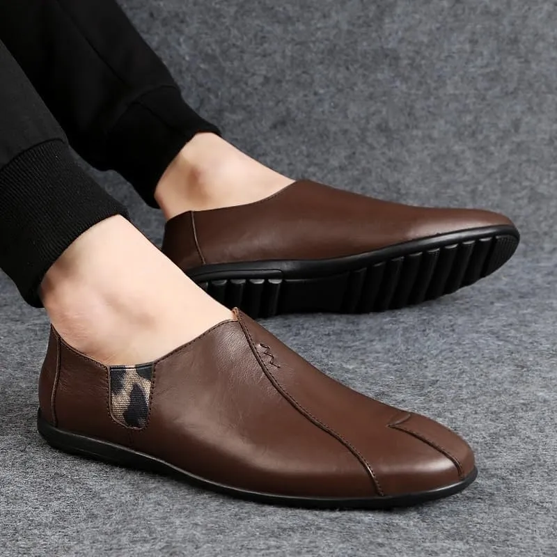 Formal Shoes for Men Vegan Pu Leather Slip-on Pointed Toe Wedding Loafers