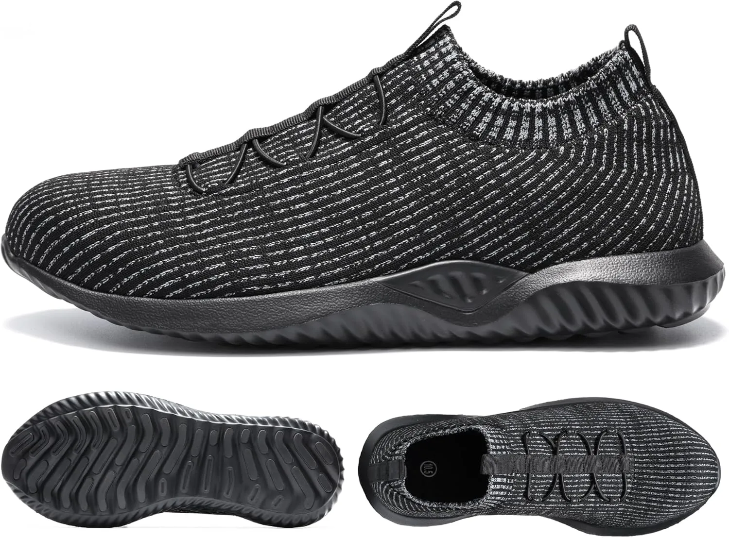 Furuian Slip on Steel Toe Sneakers for Men Women Wide Comfortable Lightweight Work Shoes Indestructible Steel Toe Safety Shoes for Men