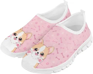 Girls Athletic Shoes Cute Kids Gym Running Slip On Shoes for Girls
