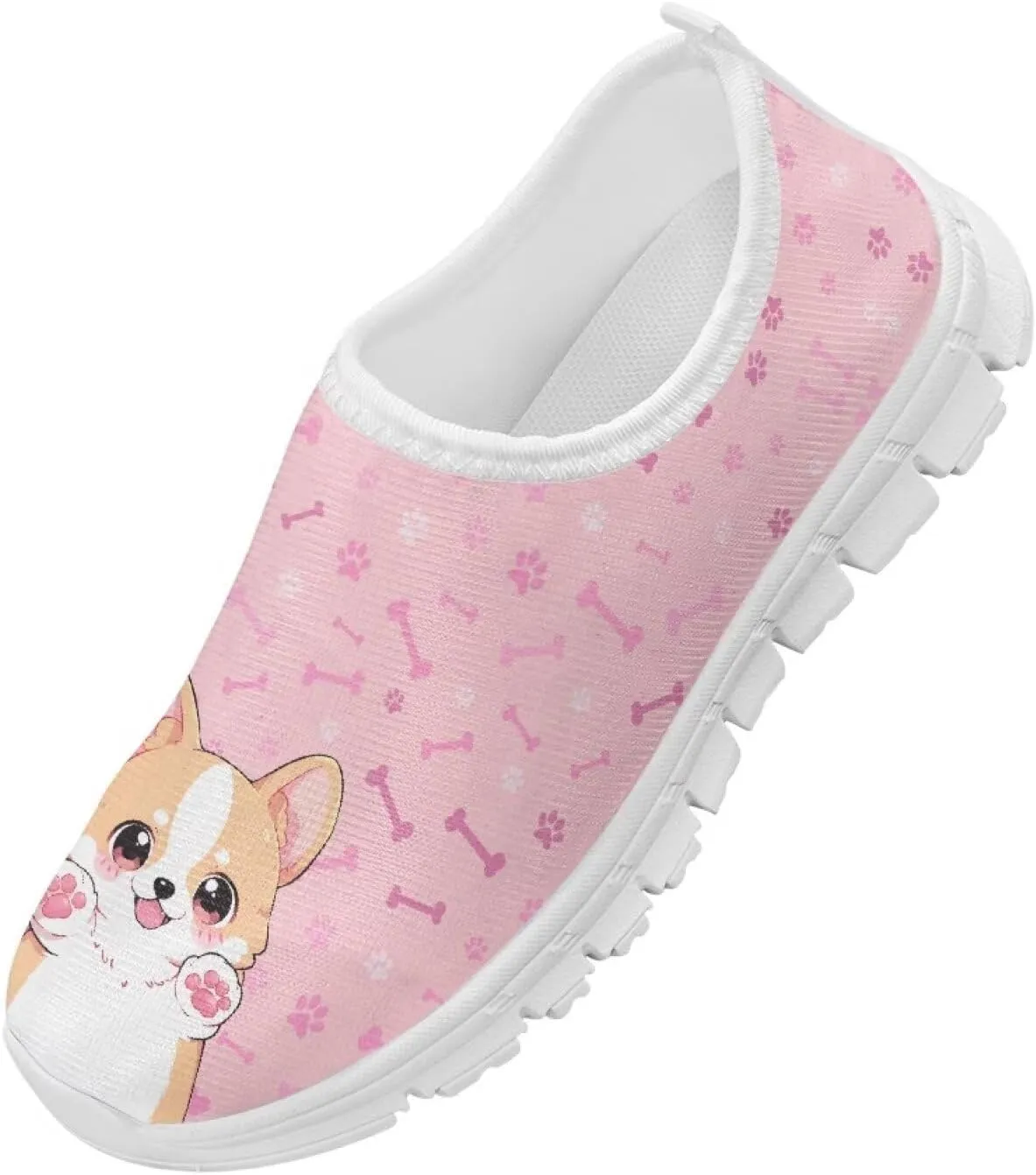 Girls Athletic Shoes Cute Kids Gym Running Slip On Shoes for Girls