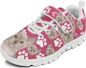 Girls' Athletic Tennis Shoes Cute Slip On Kids Sneakers Running Shoes