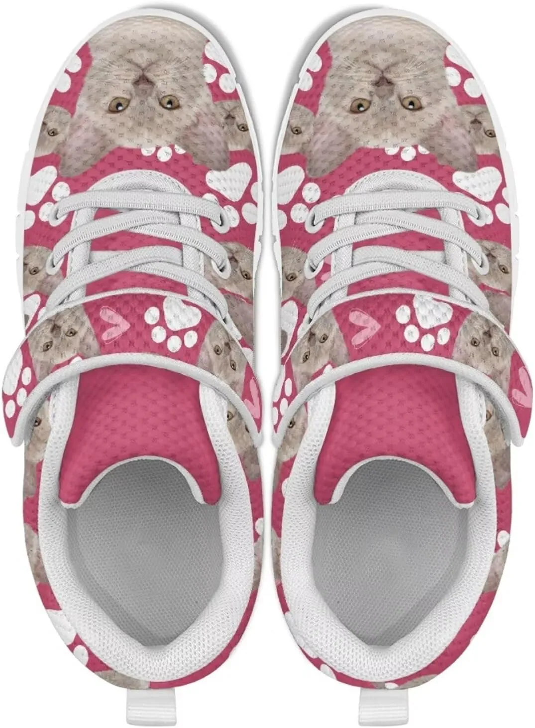 Girls' Athletic Tennis Shoes Cute Slip On Kids Sneakers Running Shoes