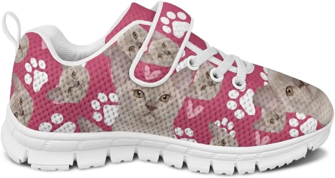 Girls' Athletic Tennis Shoes Cute Slip On Kids Sneakers Running Shoes