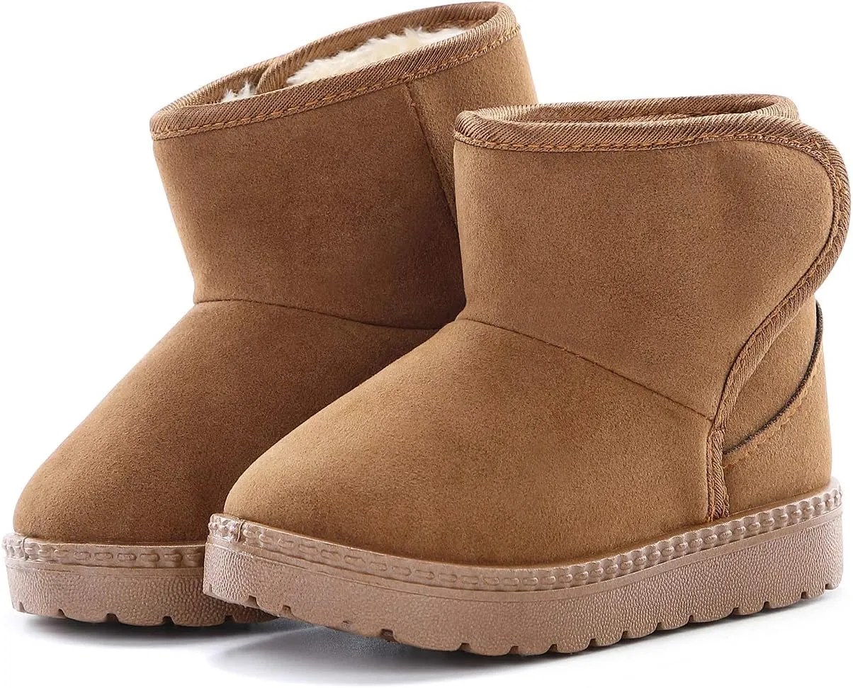 Girls Boys Warm Winter Boots Kids Outdoor Snow Boots(Toddler/Little Kid)