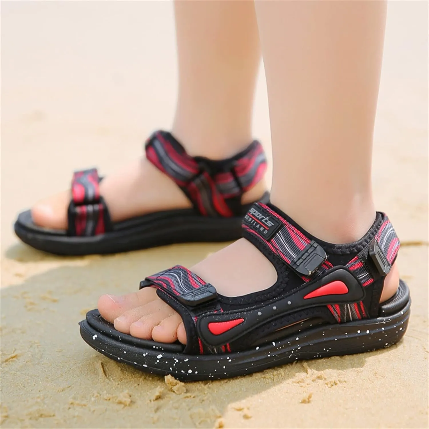Girls Wedges Size 13 Children Sandals Fashion Breathable Thick Soled Summer Sandals Lightweight Soft Soled Kid Slider