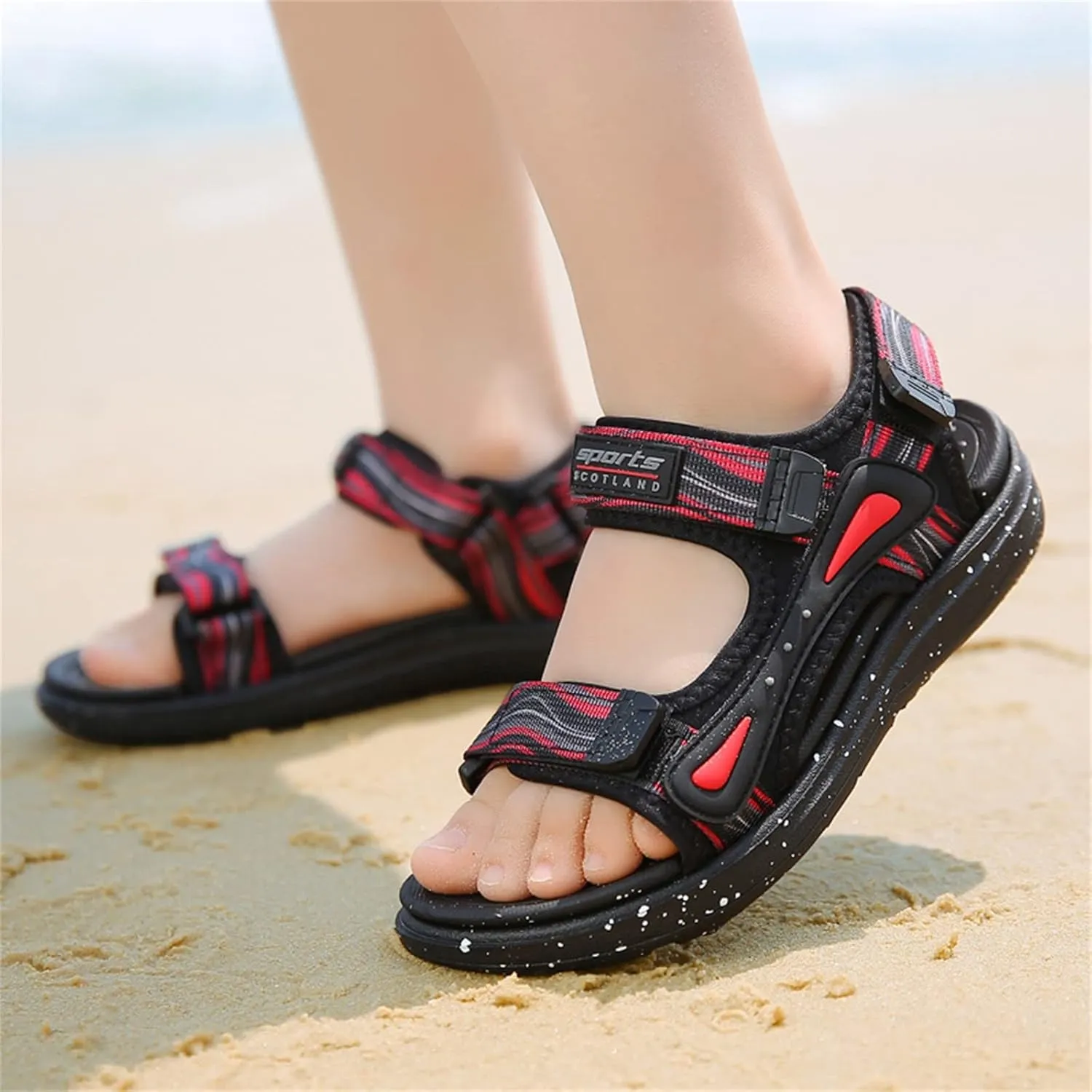 Girls Wedges Size 13 Children Sandals Fashion Breathable Thick Soled Summer Sandals Lightweight Soft Soled Kid Slider