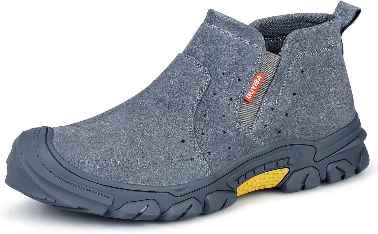 GLANOUDUN Welding Work Boots for Men Slip on Steel Toe Shoes for Men Indestructible Steel Toe Boots Welder Men's Working Shoes Fireproof Safety Footwear for Construction Men's Work & Safety Footwear