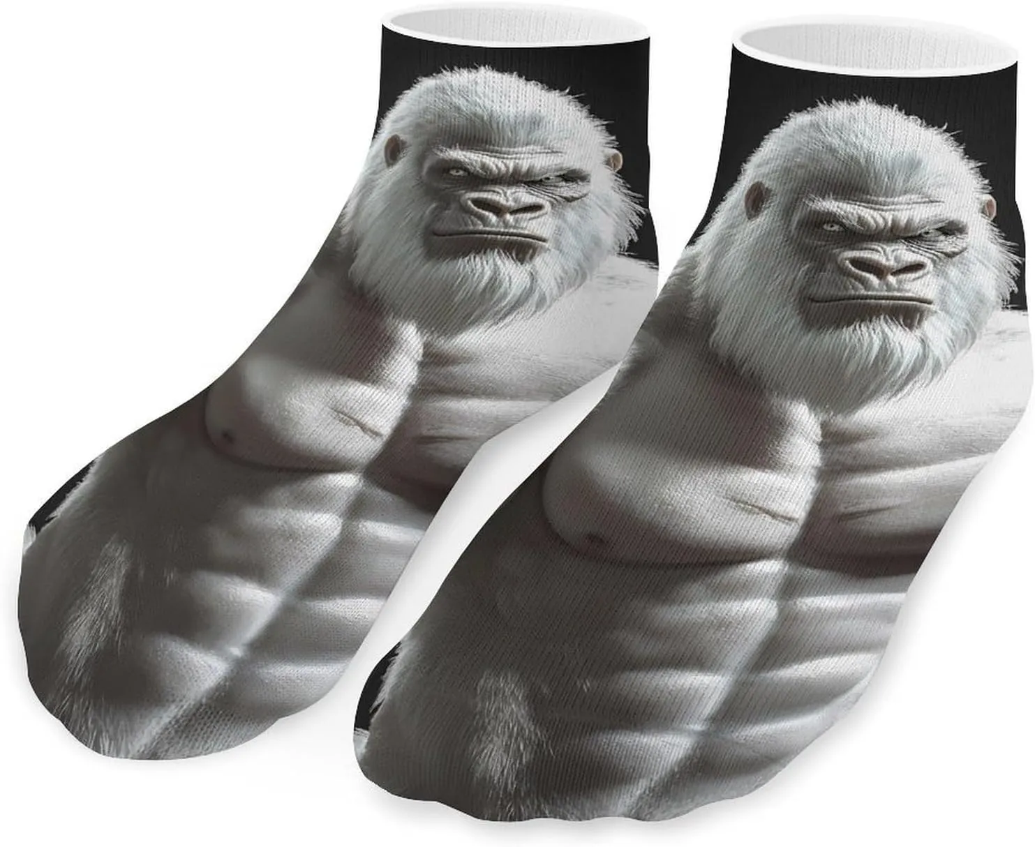 Gorilla Bodybuilder Low Cut Ankle Socks Casual Liner Sock Pack Non Slip Invisible For Men Women