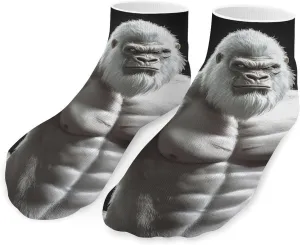 Gorilla Bodybuilder Low Cut Ankle Socks Casual Liner Sock Pack Non Slip Invisible For Men Women