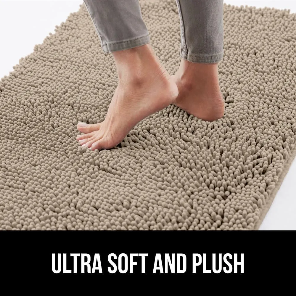 GORILLA GRIP Ultra Absorbent Grippy Doormat for Muddy Dog Paws, 60x36 Machine Washable Soakstopper Rugs Cleaner Floors, Bed Mat for Dirty Dogs, Indoor Entrance Door Rug Pet Bed Mats Beige