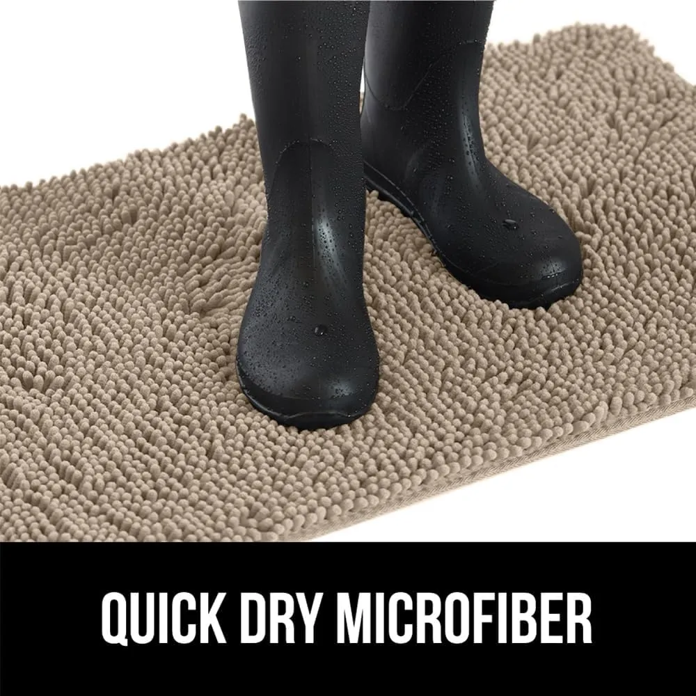 GORILLA GRIP Ultra Absorbent Grippy Doormat for Muddy Dog Paws, 60x36 Machine Washable Soakstopper Rugs Cleaner Floors, Bed Mat for Dirty Dogs, Indoor Entrance Door Rug Pet Bed Mats Beige