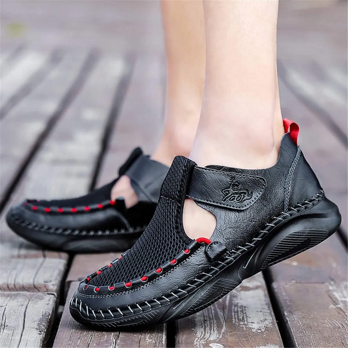 Gospt Mens Beach Loafers Outdoor Summer Closed Toe Fisherman Sandals Water Shoes