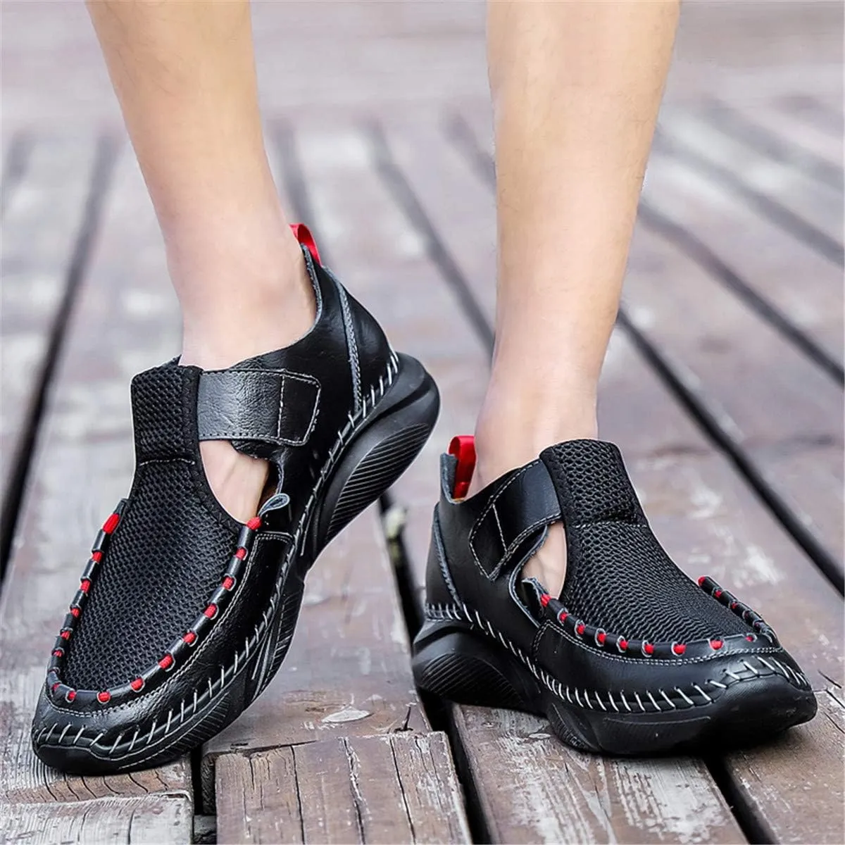 Gospt Mens Beach Loafers Outdoor Summer Closed Toe Fisherman Sandals Water Shoes