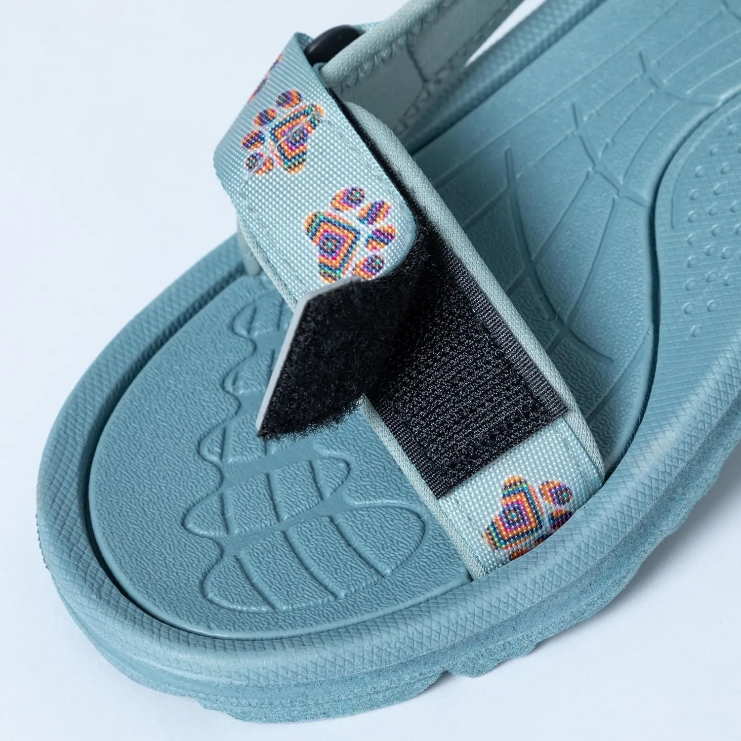 GreaterGood Walking Paws River Sandals Lightweight EVA Adjustable Water Shoes Textured Insole Animal Print Design for Women Ladies