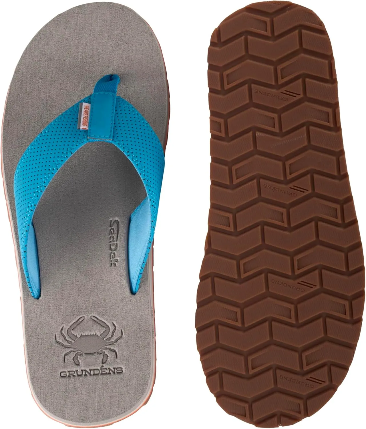 Grundens Species Sandal - Water Friendly Shoe & Wet Grip Sole, Ultra Cushioned Flip Flop, Gamefish Species Inspired