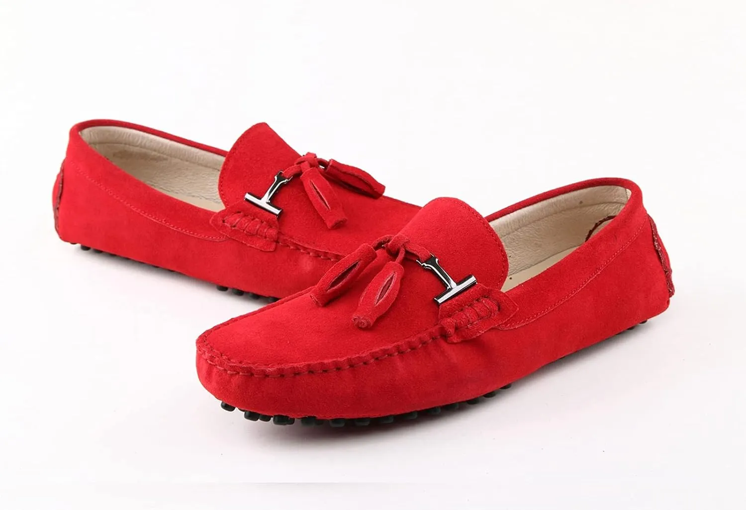 Hanfike Womens Casual Loafers Shoes Slip on Flats with Tassel Buckle Knot
