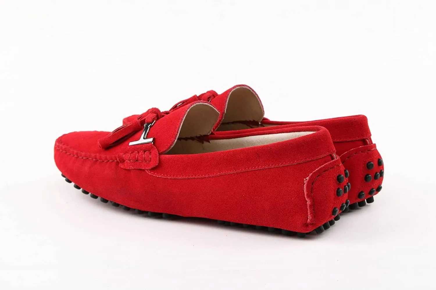 Hanfike Womens Casual Loafers Shoes Slip on Flats with Tassel Buckle Knot