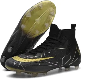 High-Top Soccer Cleats for Mens Womens Football Boots Youth Lightweight Professional Soccer Shoes Firm Ground