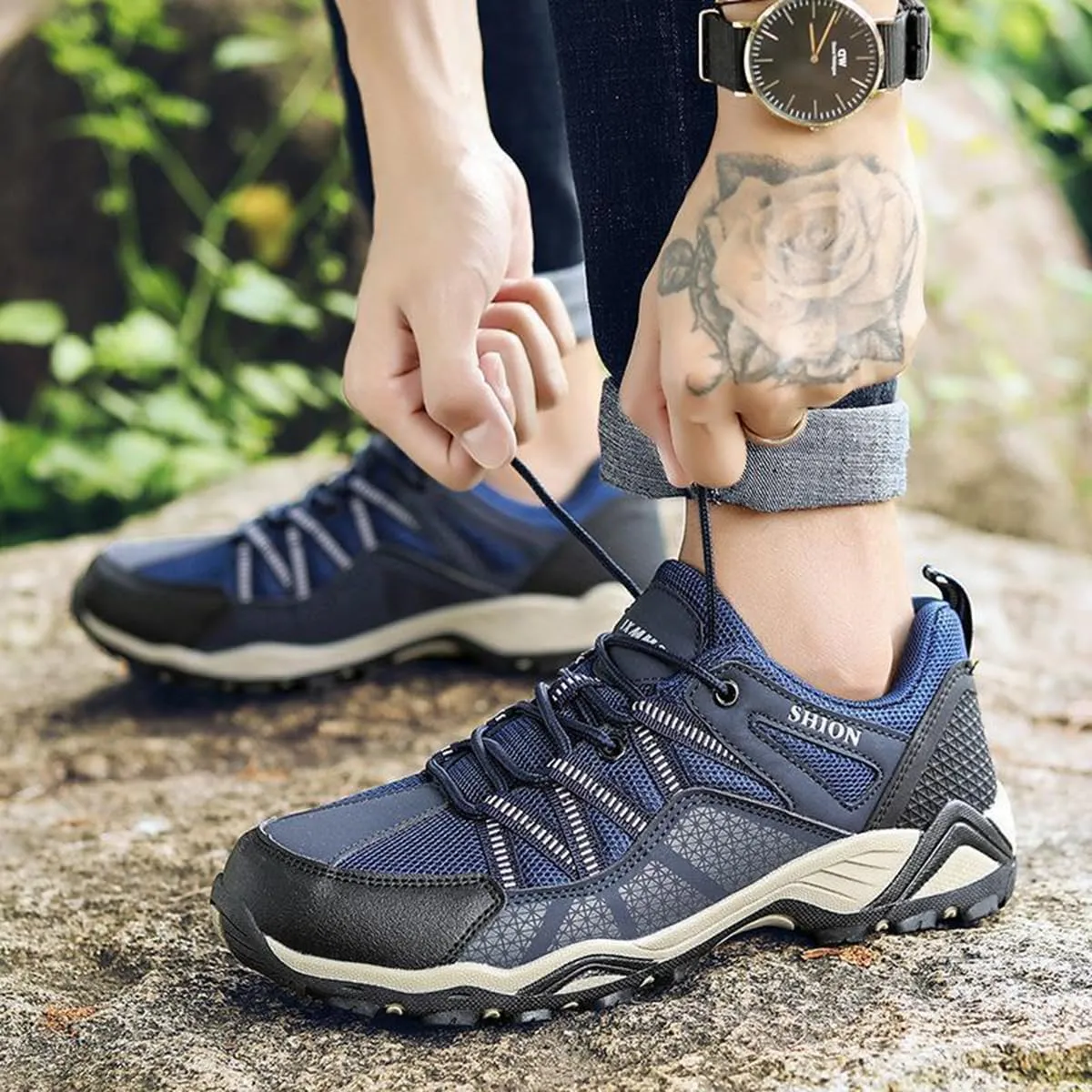 Hiking Shoes Mens Waterproof Mountain Trekking Shoes Women Breathable Walking Shoes Outdoor Sports Winter Boots