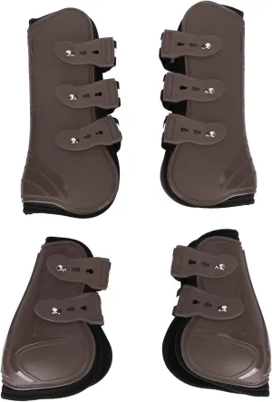 Horse Tendon Boots Open Front Boot for Horse Protective Boots, Horse Shock-Absorbing Boots for Jumping, Trail Riding Set of 4