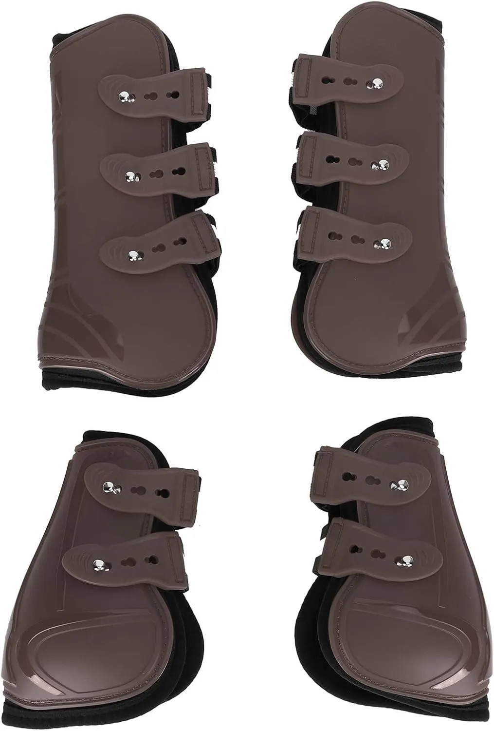 Horse Tendon Boots Open Front Boot for Horse Protective Boots, Horse Shock-Absorbing Boots for Jumping, Trail Riding Set of 4
