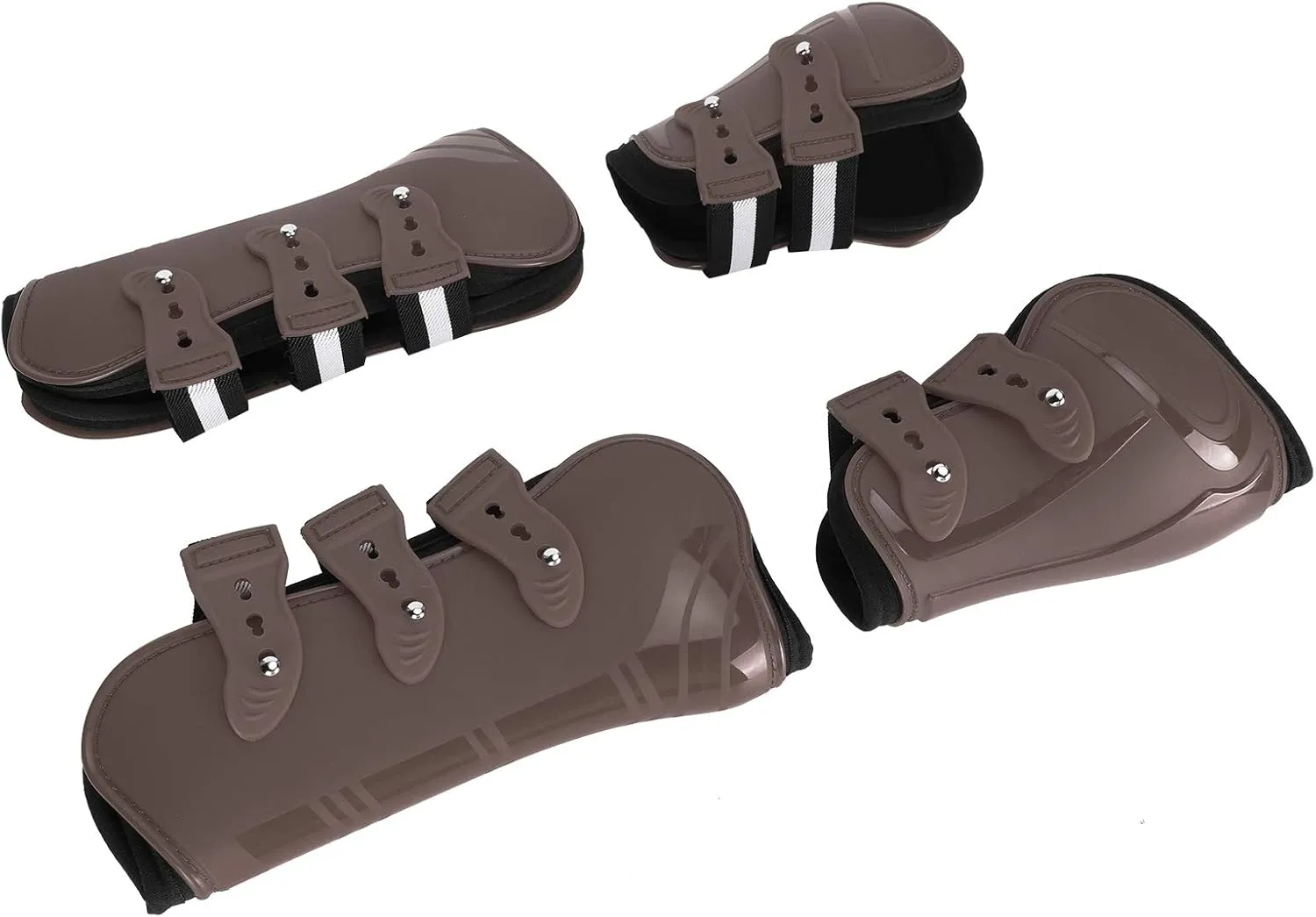 Horse Tendon Boots Open Front Boot for Horse Protective Boots, Horse Shock-Absorbing Boots for Jumping, Trail Riding Set of 4