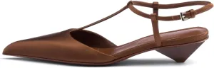 iadore Women Sexy Low Heel Sandals Ankle Straps Fashion Open Toe Satin Slip on Mules Summer Chic Strappy Dress Sandals Size 5-12 US