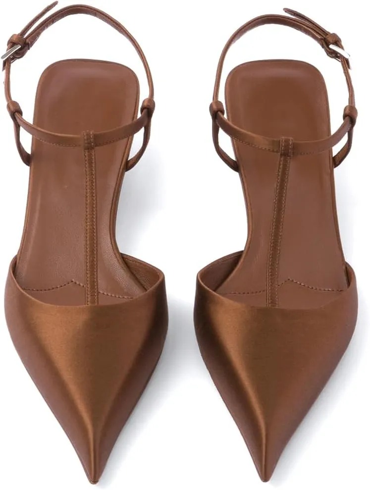 iadore Women Sexy Low Heel Sandals Ankle Straps Fashion Open Toe Satin Slip on Mules Summer Chic Strappy Dress Sandals Size 5-12 US