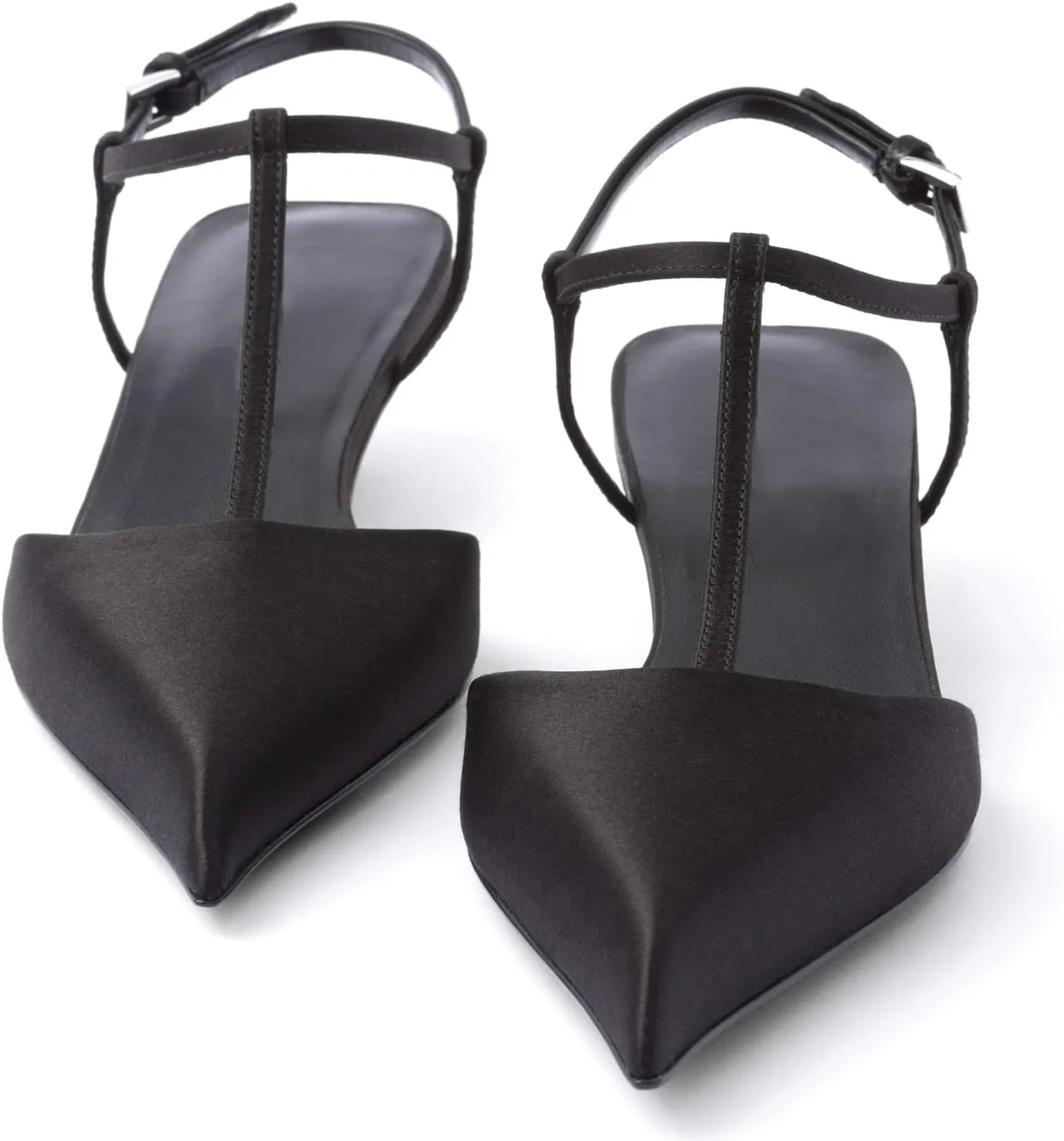 iadore Women Sexy Low Heel Sandals Ankle Straps Fashion Open Toe Satin Slip on Mules Summer Chic Strappy Dress Sandals Size 5-12 US