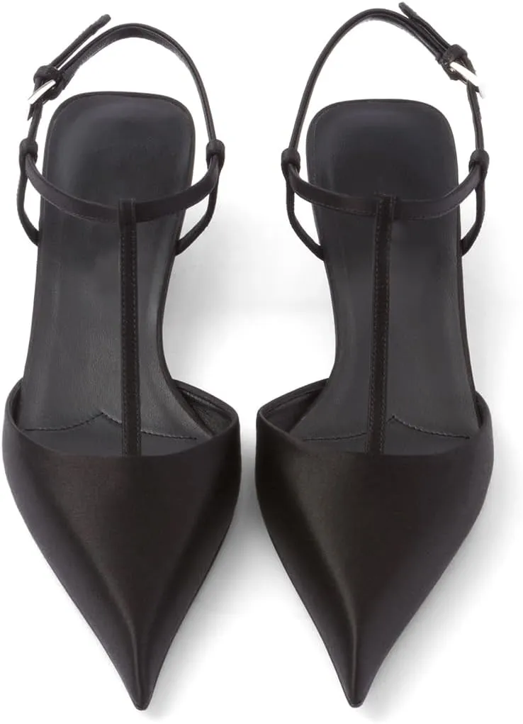 iadore Women Sexy Low Heel Sandals Ankle Straps Fashion Open Toe Satin Slip on Mules Summer Chic Strappy Dress Sandals Size 5-12 US
